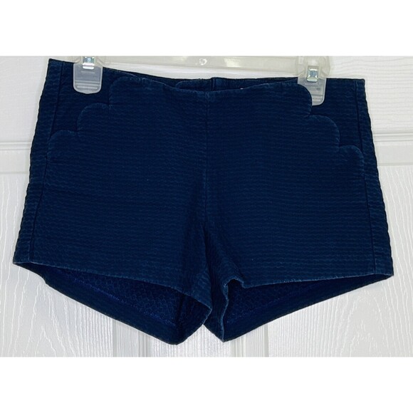 Lilly Pulitzer Pants - LILLY PULITZER SCALLOPED POCKET SHORTS NAVY BLUE SIZE 0